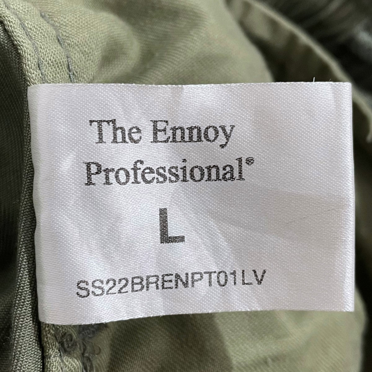 本物 エンノイ 22SS コットン イージー ショーツ L オリーブ THE ENNOY PROFESSIONAL(ザ エンノイ プロフェッショナル) 22SS
