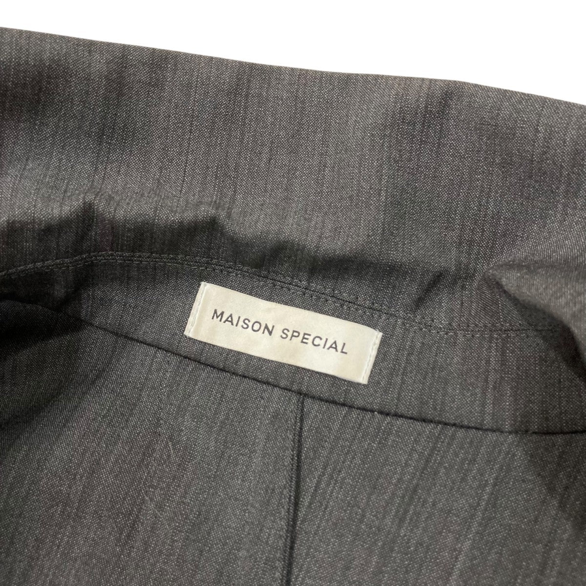 MAISON SPECIAL◆ジレベスト/FREE/ウール/GRY/無地/21221115104/22SS/バックスリットカットオフオーバ MAISON SPECIAL(メゾンスペシャル) Back Slit Cut off Over ジレ