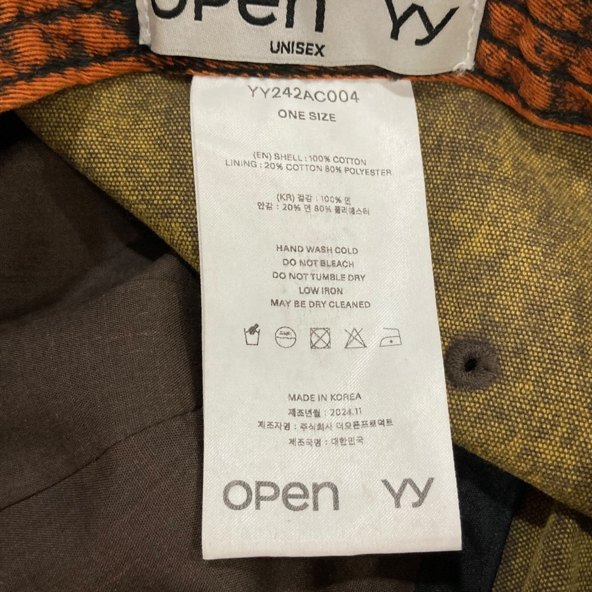 open yy ブラウンキャップ YY242AC004 OPEN YY(オープンワイワイ) キャップYY242AC004 YY242AC004