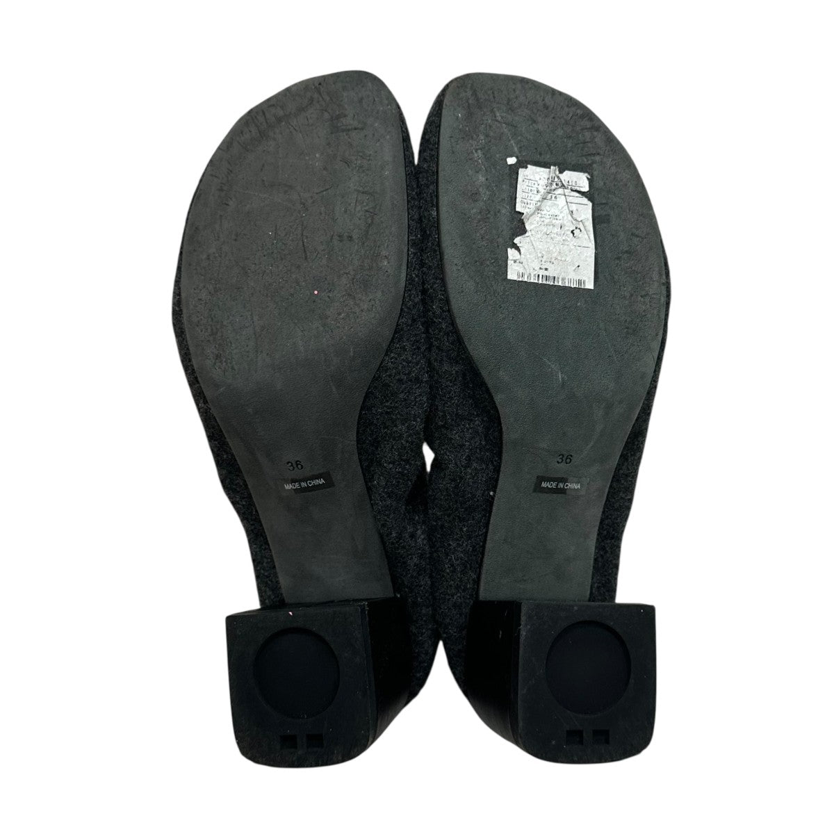 半額以下で買えるクーポン特集 ENFOLD(エンフォルド) グレー パンプス PUMPSフェルト FIT FELT 靴
