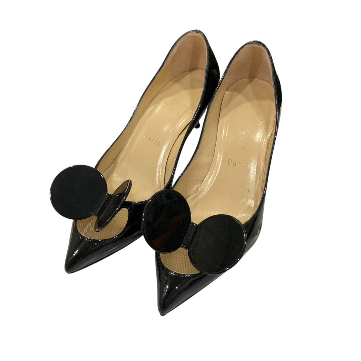 Christian Louboutin ミッキーマウスモチーフ ハイヒール 黒 Christian Louboutin(クリスチャンルブタン) ミッキーマウス