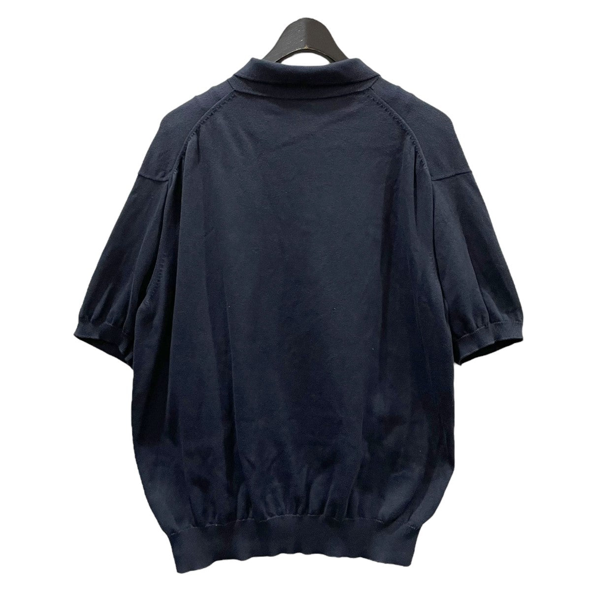 美品　a.presse アプレッセ　ニットポロ　コットン　ネイビー 1 23ss A.PRESSE(アプレッセ) / Cotton Knit / L/S Polo Shirts | 公式