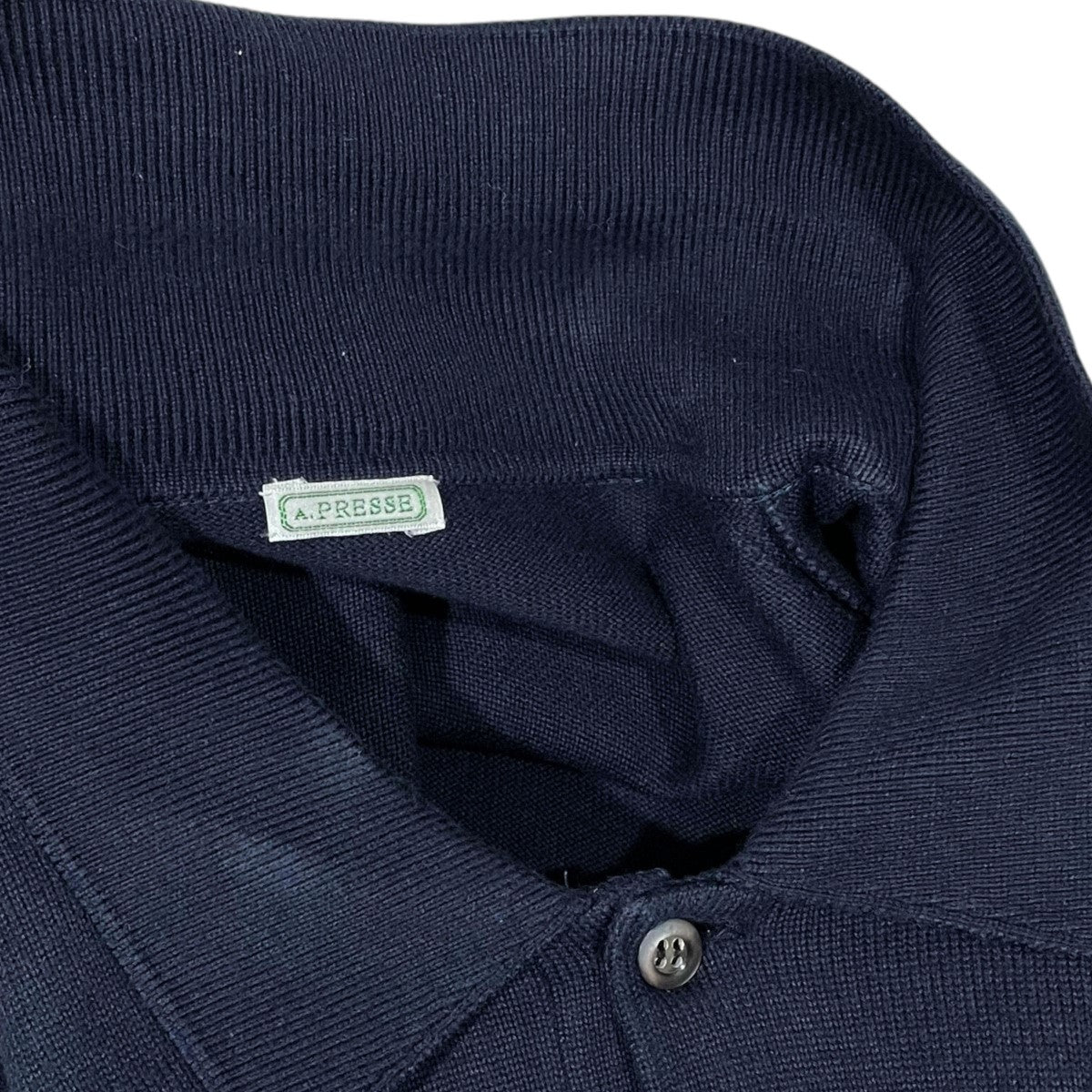 A．PRESSE(アプレッセ) 24SS 半袖ニットポロシャツ Cotton Knit