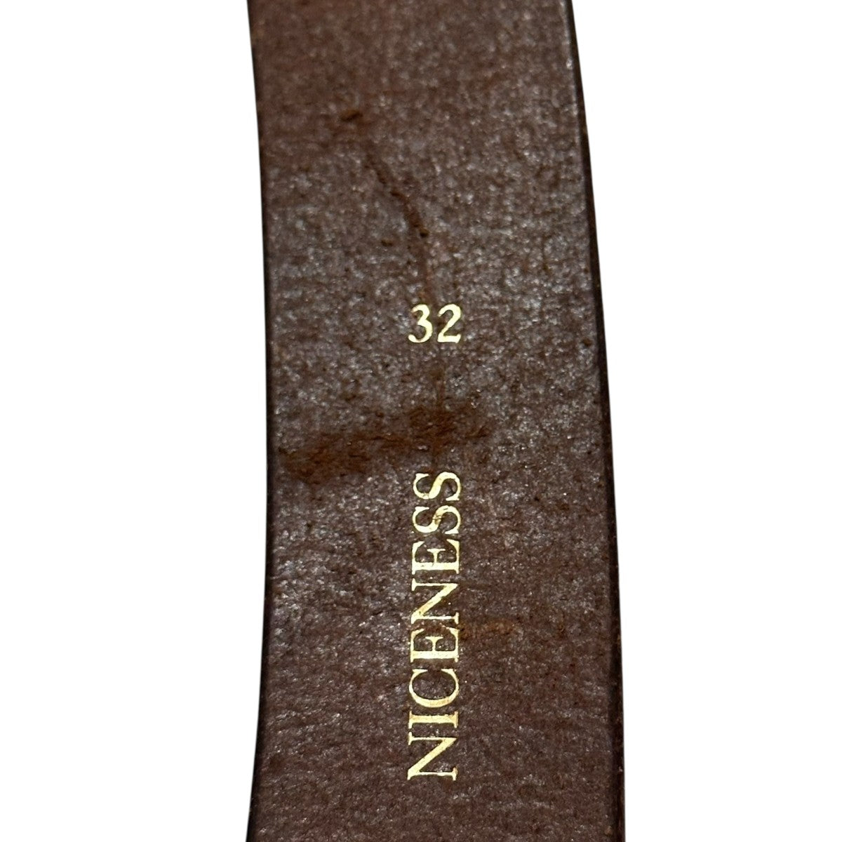 niceness ベルト DIZZY サイズL 試着のみの美品 34インチ NICENESS DIZZY