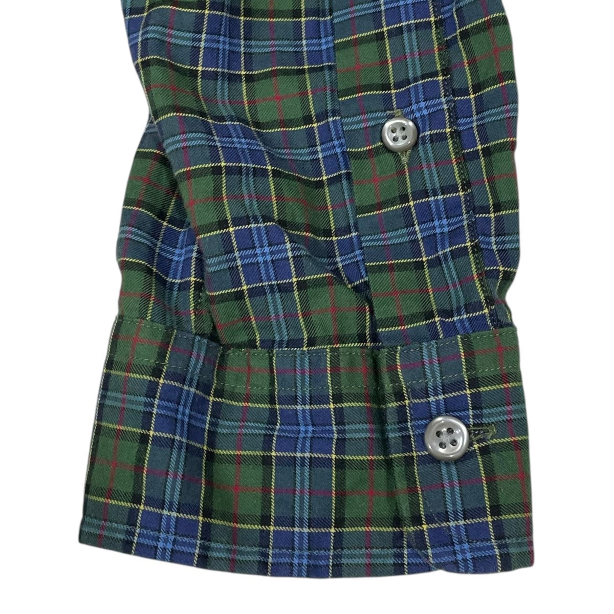 ラルフローレン セットアップ チェック 四つボタン ネイビー 7号 Sサイズ RALPH LAUREN(ラルフローレン) チェック柄ボタンダウンシャツ