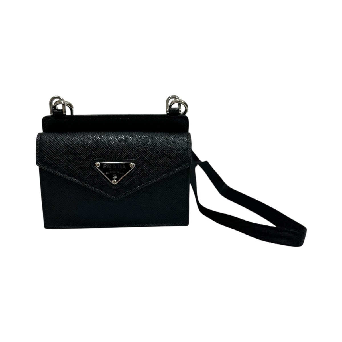 小物 PRADA PRADA プラダ チェーンウォレット ホットピンク サフィアーノ