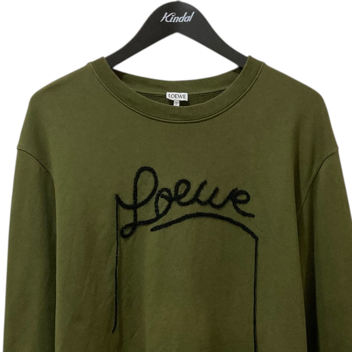 LOEWE ロエベ スクリブルロゴ トレーナー カーキ系 H526Y24J06 LOEWE(ロエベ) 長袖スウェットH526Y24J06 H526Y24J06 オリーブ サイズ