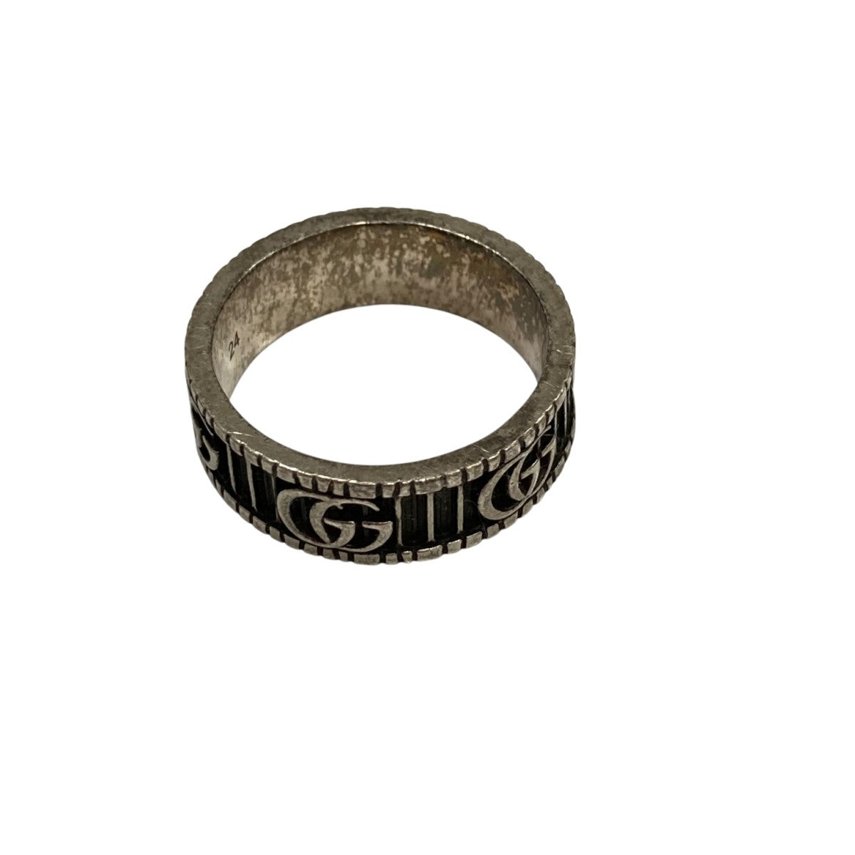 GUCCI グッチ ダブルG シルバー リング ストライプ YBC551899001 GUCCI グッチ ダブルG シルバー リング ストライプ YBC551899001
