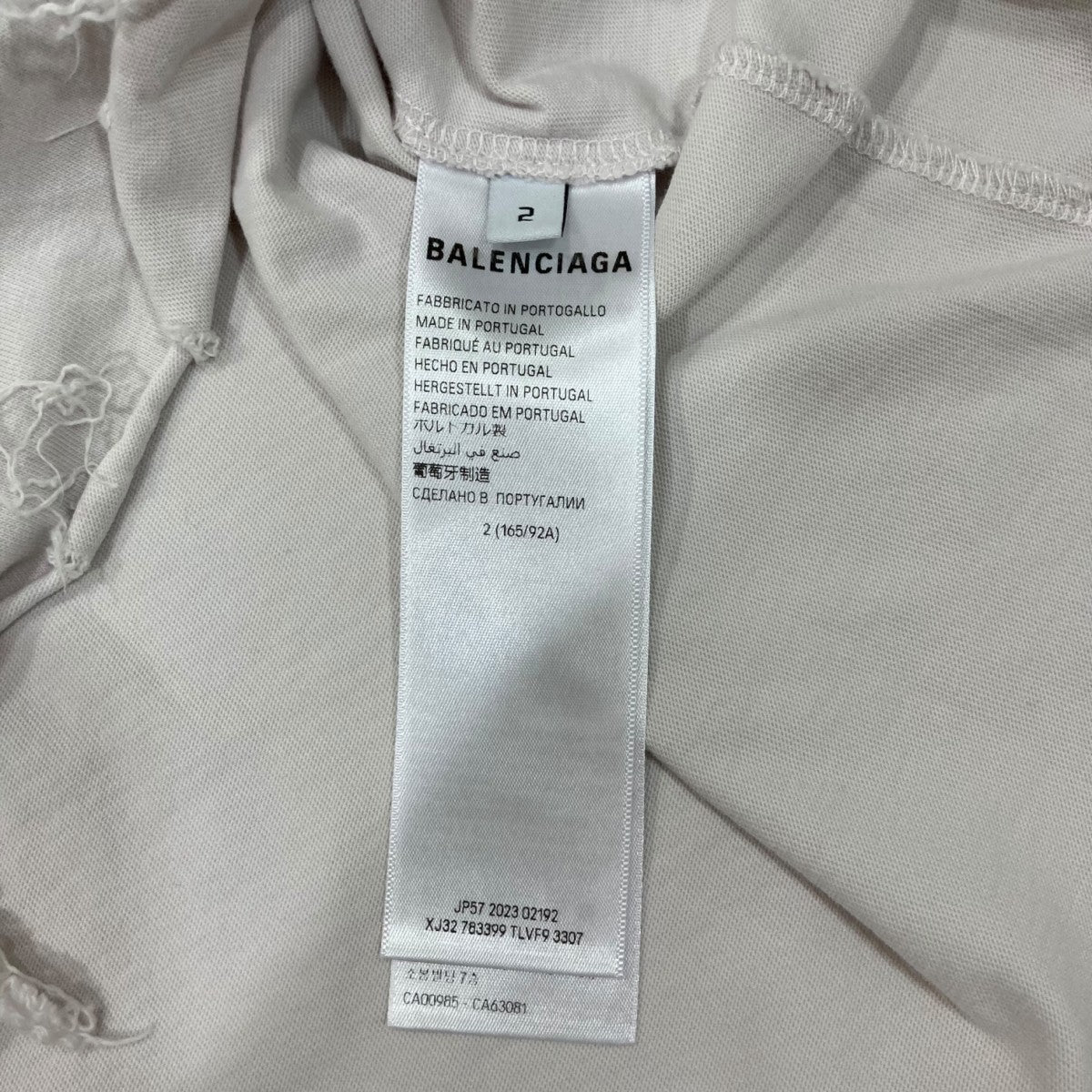 BALENCIAGA(バレンシアガ) ダメージ加工 半袖カットソー 783399