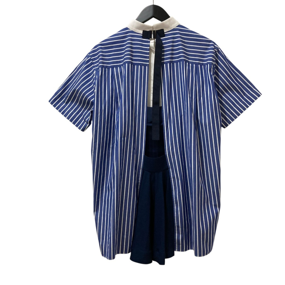 sacai 半袖ブラウス　21-05410 sacai(サカイ) 半袖ブラウス21-05410 21-05410 ブルー×ホワイト