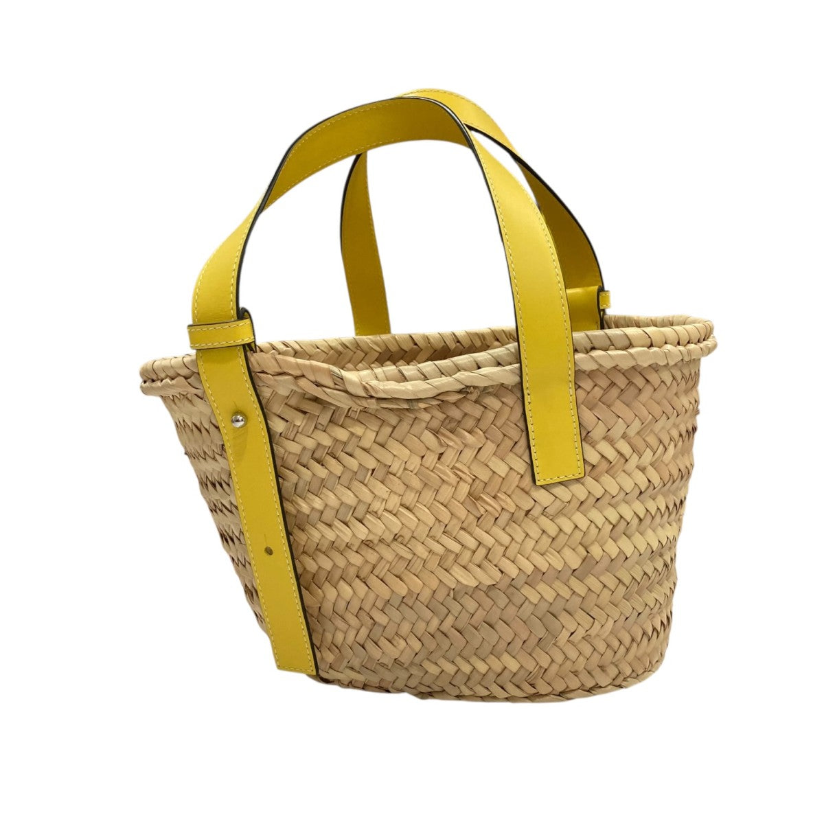 中古★LOEWE★バスケットトートバッグ ナチュラル ブラウン ロエベ/トートバッグ/スクエア バスケットバッグ スモール
