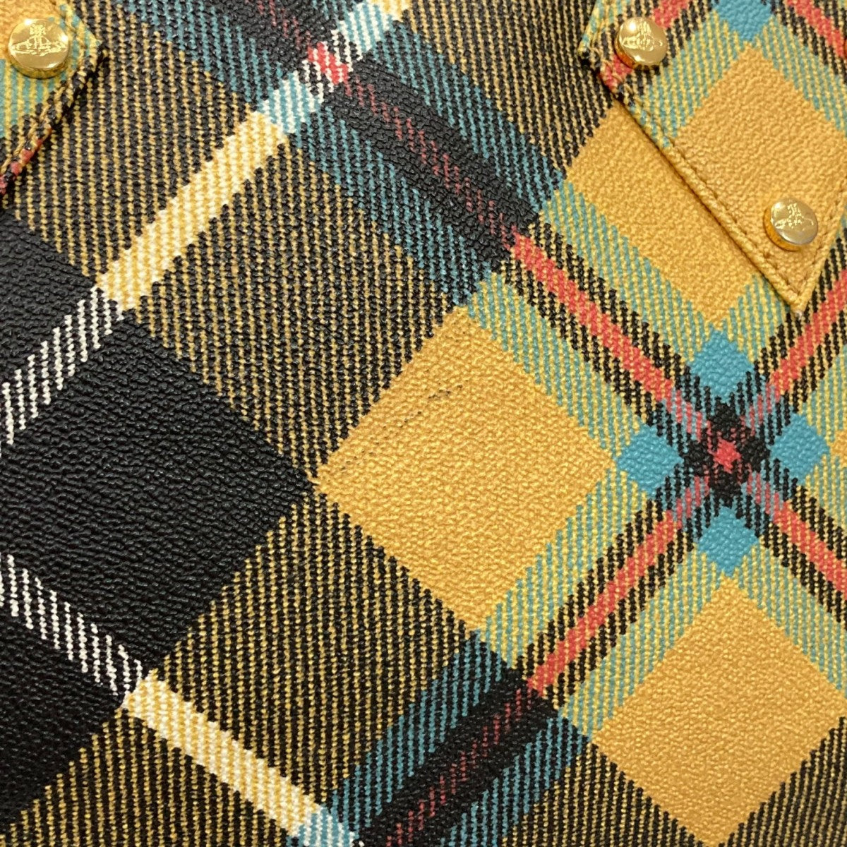 Vivienne Westwood チェック柄バッグ イエロー Vivienne Westwood イエロー チェックバッグ