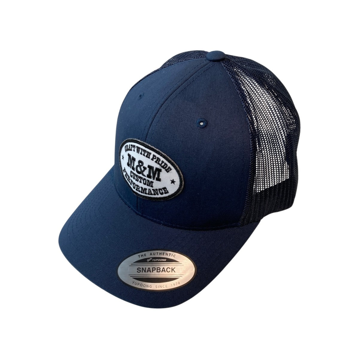 M&M メッシュキャップ　トラッカーキャップ　ネイビー 美品 M＆M(エムアンドエムズ) TRUCKER CAPメッシュキャップ ネイビー