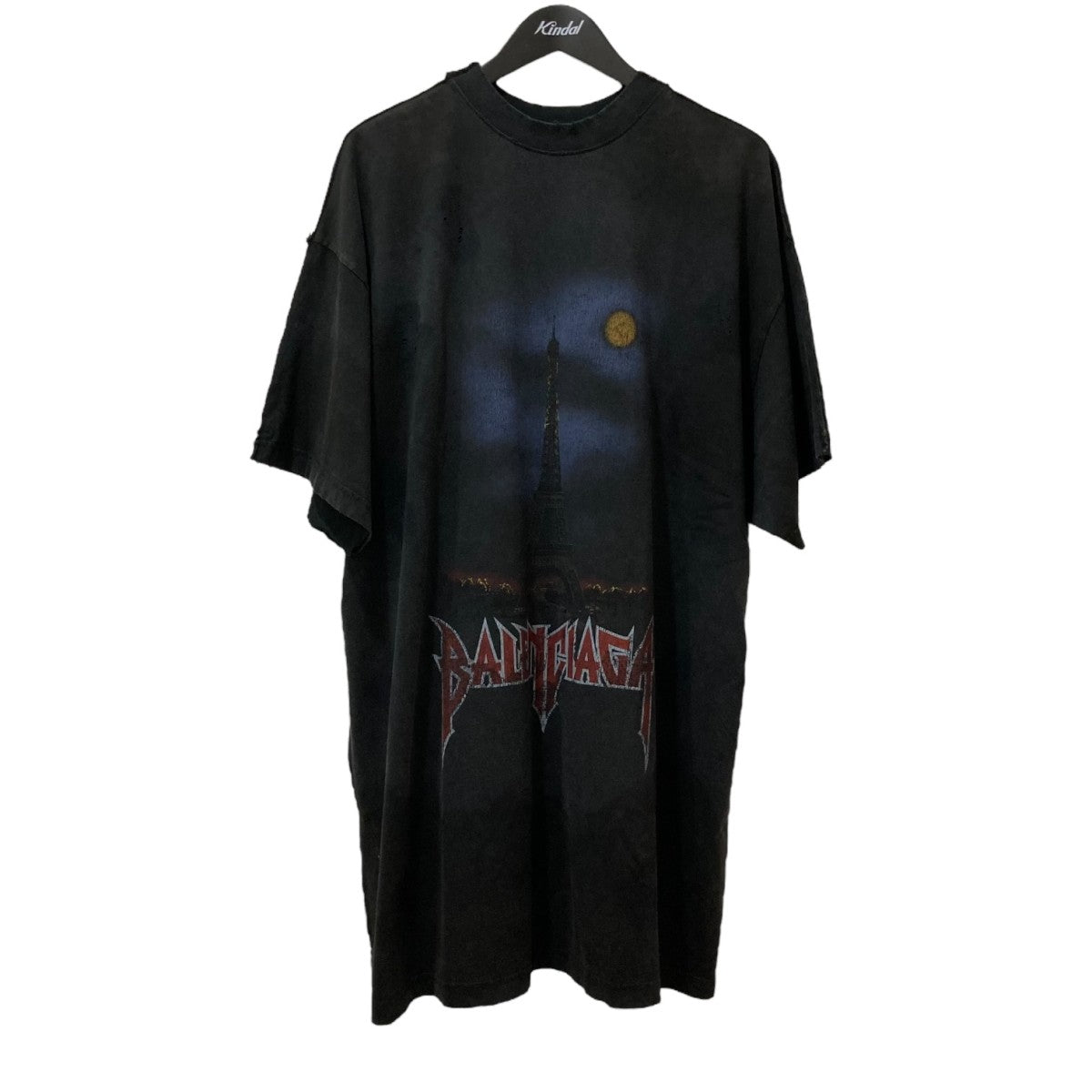 BALENCIAGA PARIS MOONUSED加工オーバーサイズTシャツ 791615 古着・中古-1枚目のアイテム画像