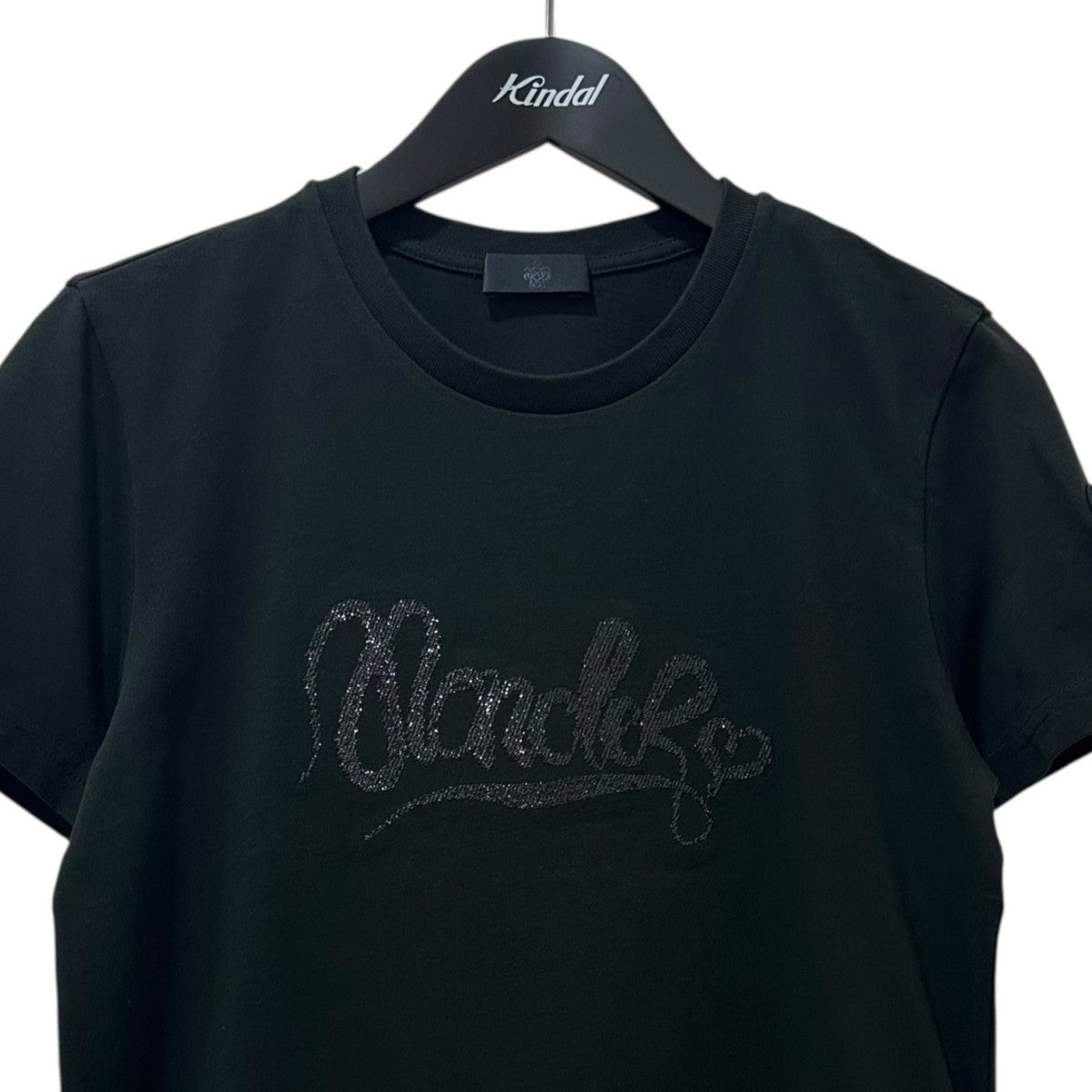 【美品】MONCLER ブラック Tシャツ S Moncler crystal-embellished T-shirt | Black | FARFETCH