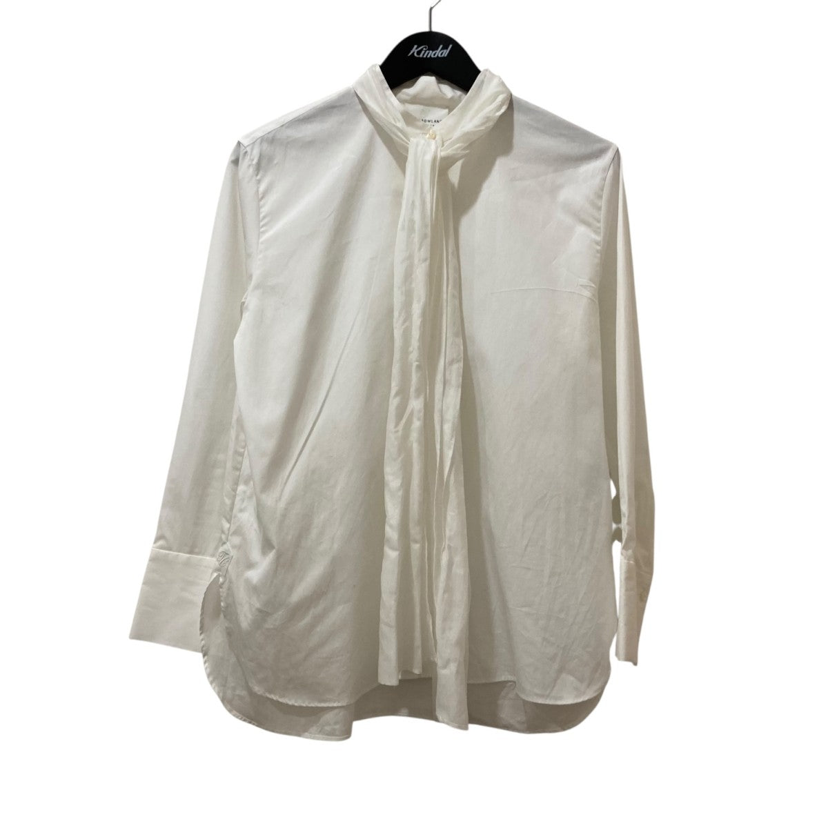 マカフィー トゥモローランド MACPHEE (TOMORROW LAND) 24AW リアクティブデニム ボウタイブラウス リネン混 シャツ ネイビ MACPHEE (TOMORROW LAND)(マカフィー トゥモローランド) 24AW リ