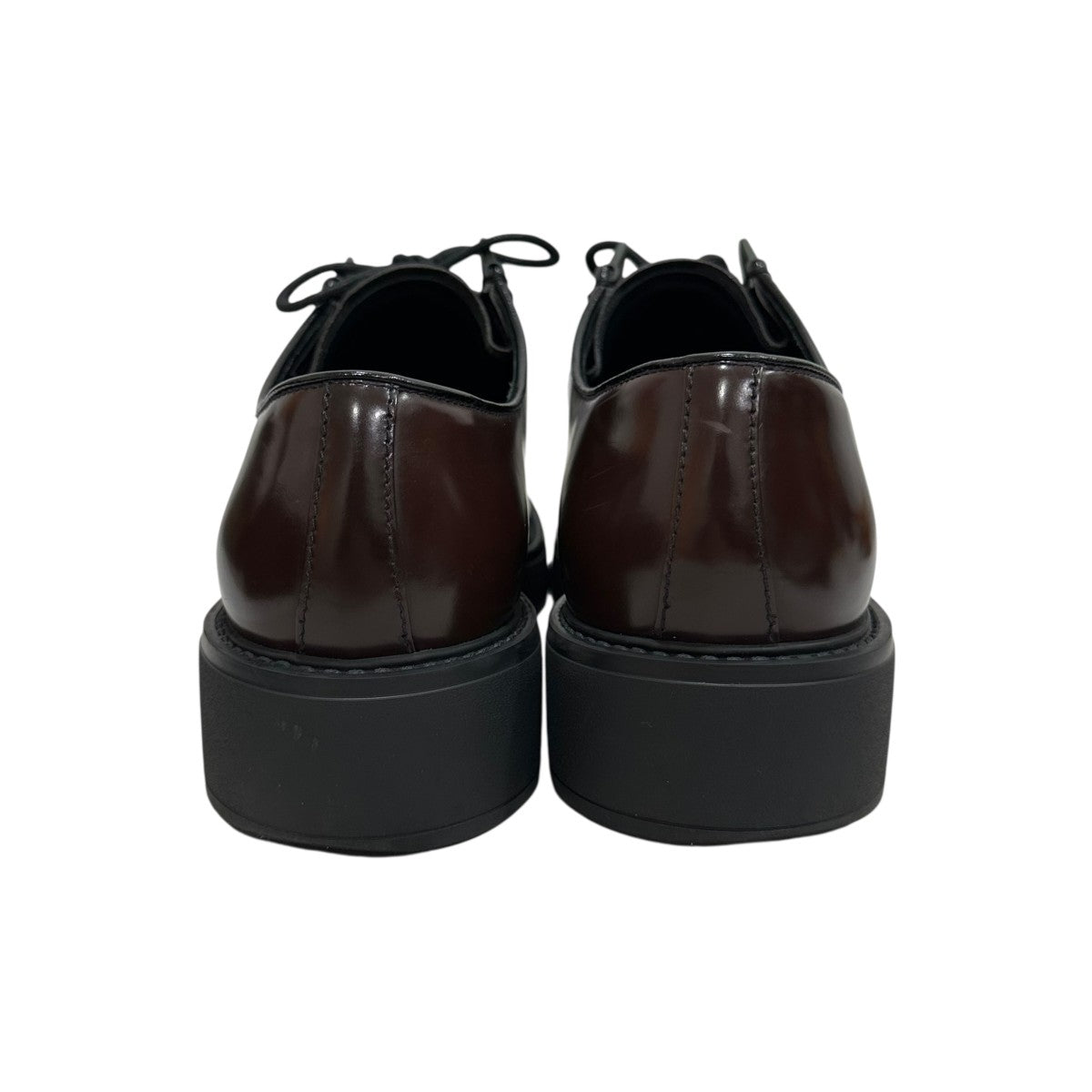 PRADA オルゴール　未使用 PRADA Metallic Calfskin Platform Oxfords Gold 272813