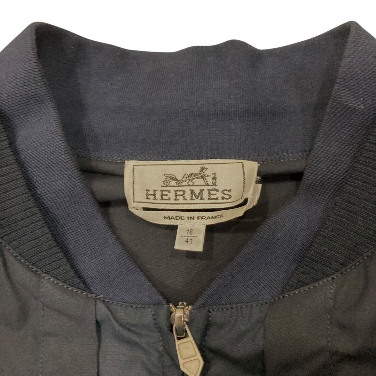 2025SS 最新作☆人気♪HERMES☆ジャケット HERMES 24AW《リブジャケット》Basalte カーフスキン DHL 直営店