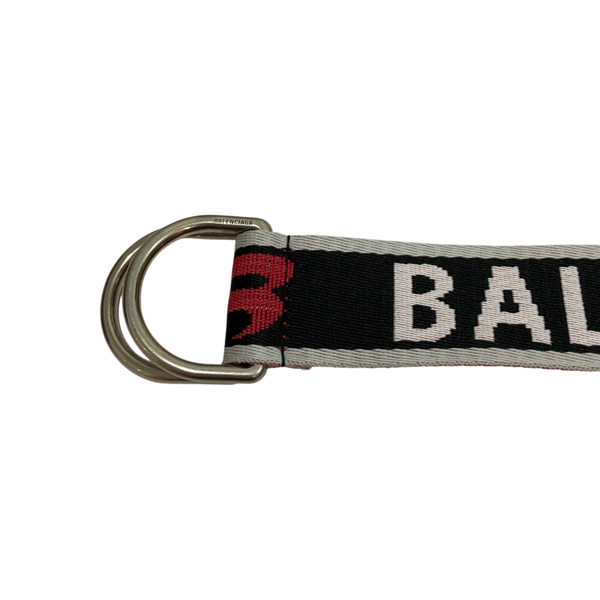 BALENCIAGA(バレンシアガ) D Ring ベルト ブラック×レッド