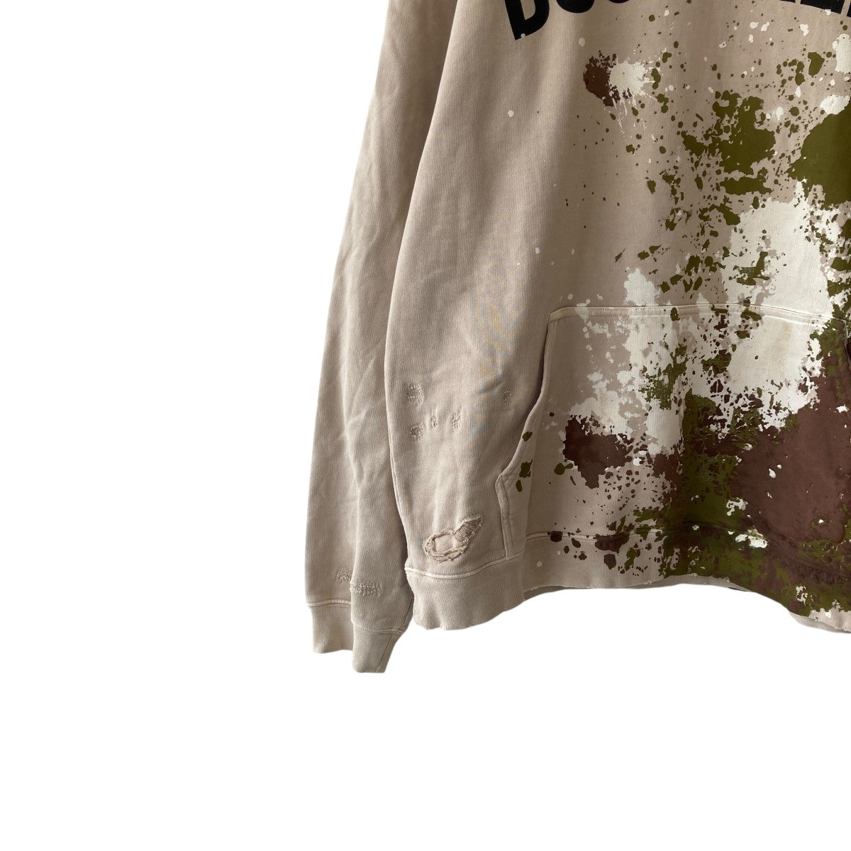 Dsquared2●トロピカルストライプ コットンショートスウェット DSQUARED2(ディースクエアード) 21AWSPRAY&PAINT D2 SWEATER