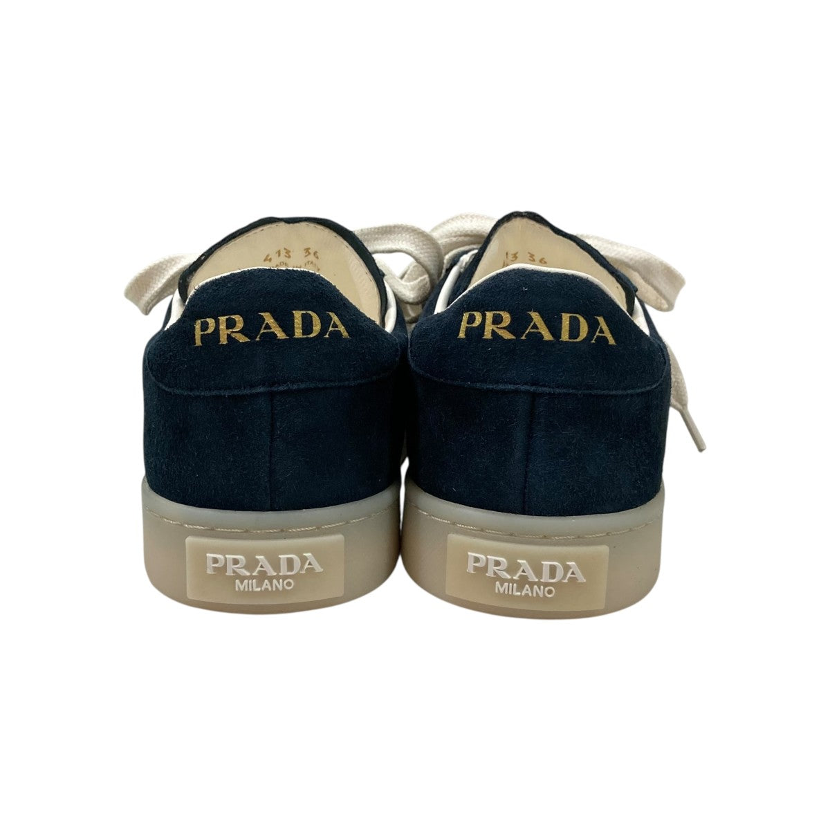 夢の中の人生('81スウェーデン) PRADA(プラダ) スウェードスニーカー 1E413N 1E413N ネイビー サイズ