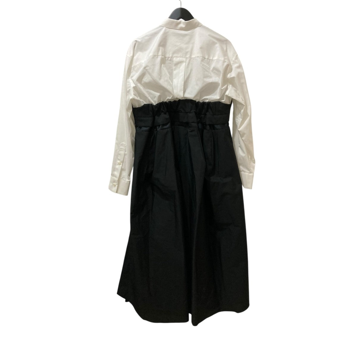 sacai サカイ★大人気定番シャツドッキングワンピース★ブラック 入手困難 sacaiサカイ コレクションラインシャツドッキング