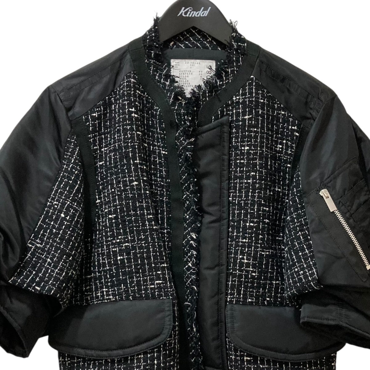 sacai(サカイ) ツイード 切替半袖ジャケット22-06085 22-06085
