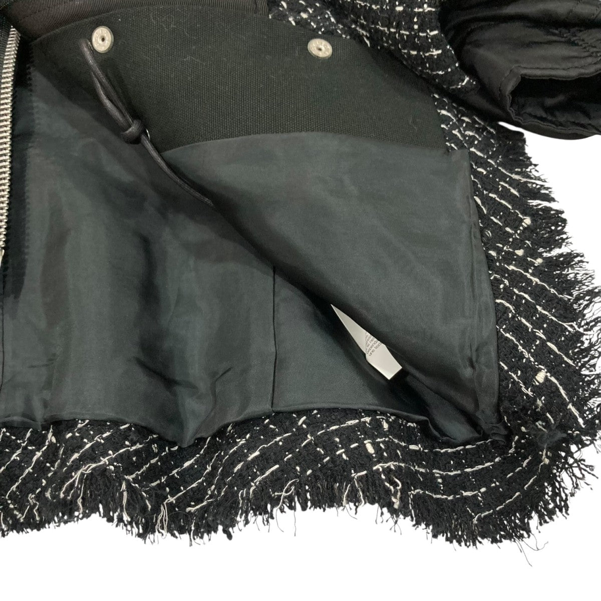 サカイ　sacai ツイードジャケット　ブラック　サイズ1 sacai - sacai ツイード ジャケットの通販 by reiko｜サカイなら