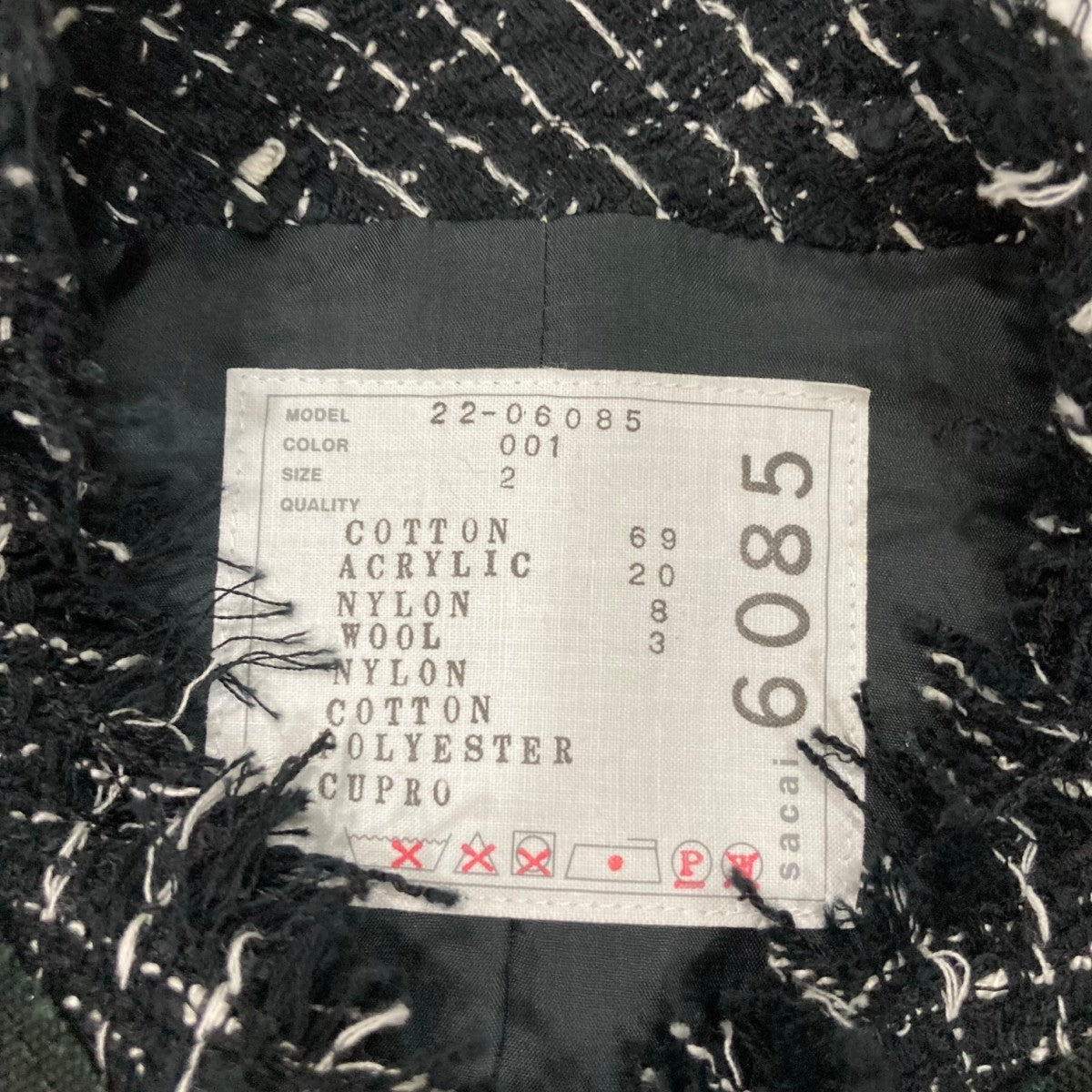 sacai(サカイ) ツイード 切替半袖ジャケット22-06085 22-06085