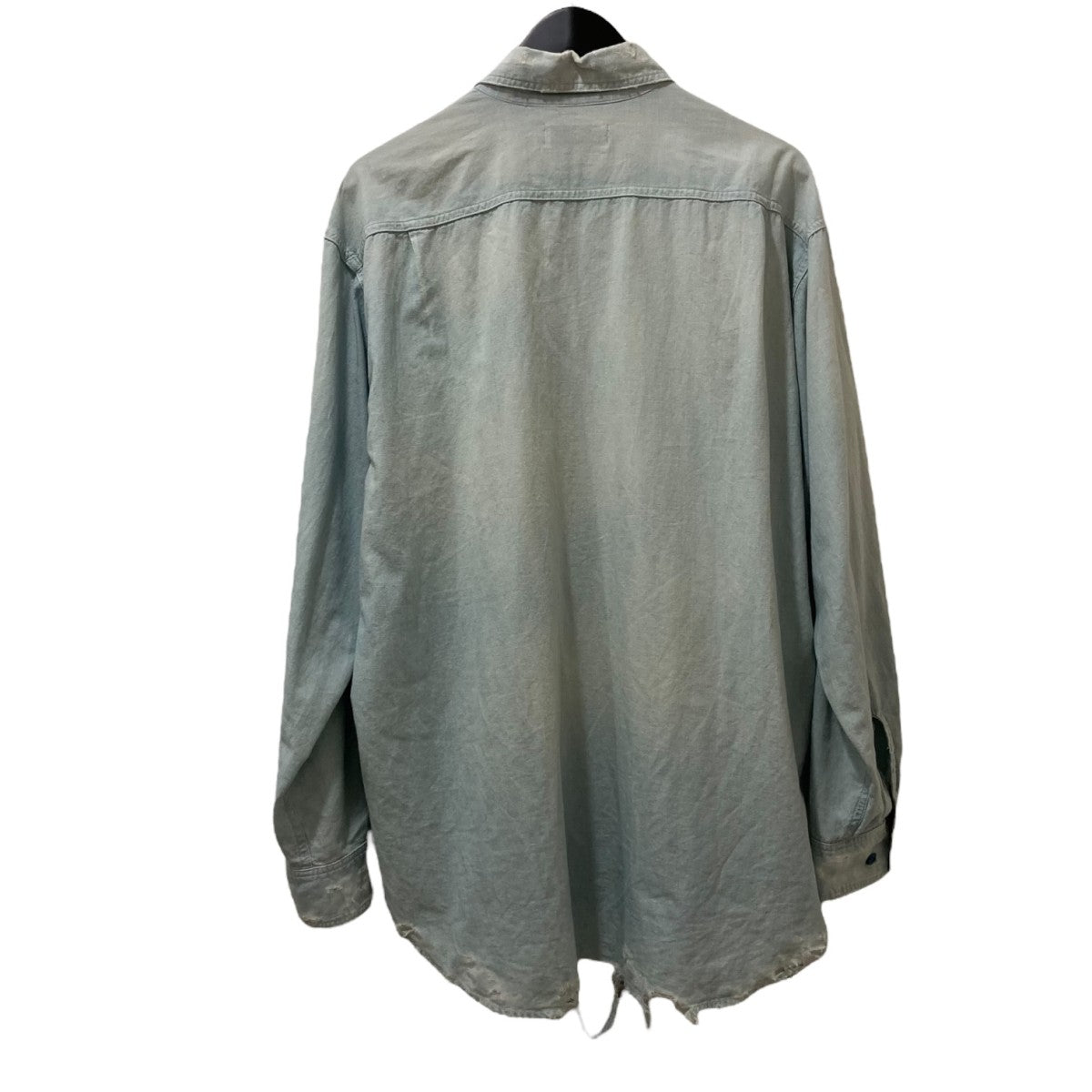 MARKA FADED INDIGO CHAMBRAY ダメージ加工ロングスリーブシャツM24B03SH01C 古着・中古-2枚目のアイテム画像