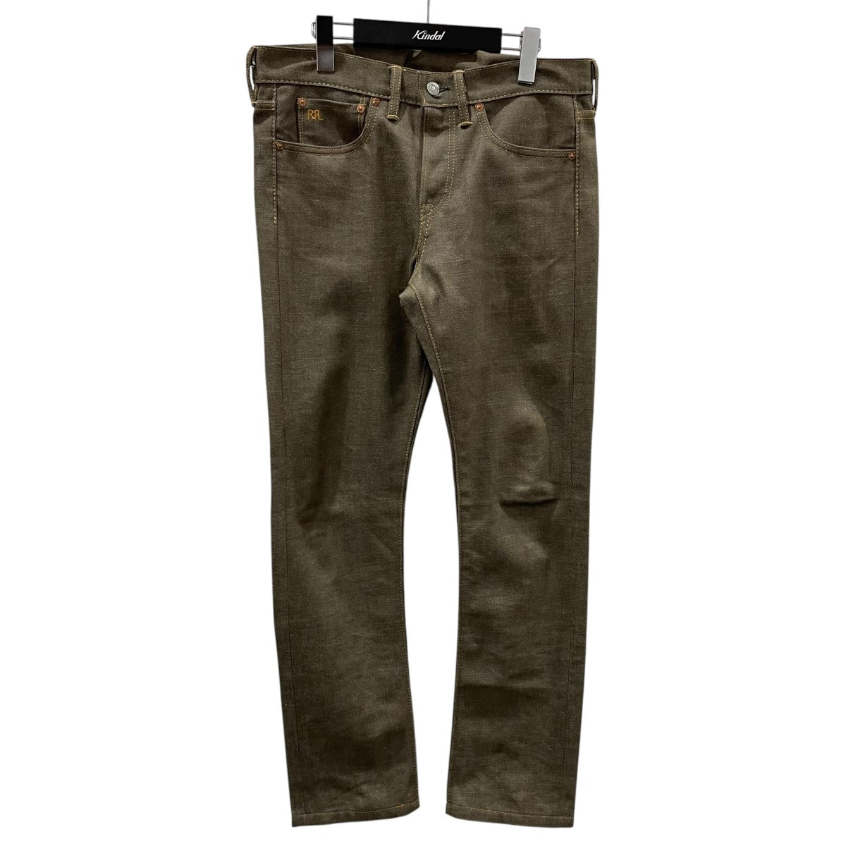 RRL(ダブルアールエル) ペイント加工ダブルニーワークパンツ