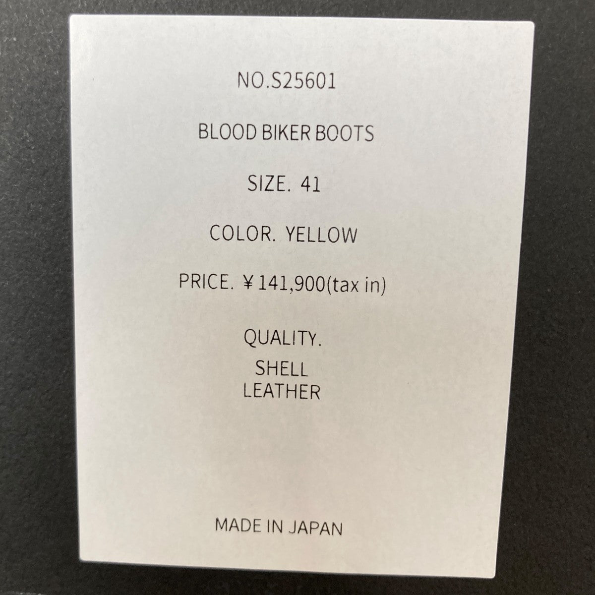 ORIMI(オリミ) 25SSBLOOD BIKER BOOTSブーツS25601 S25601 ブラック