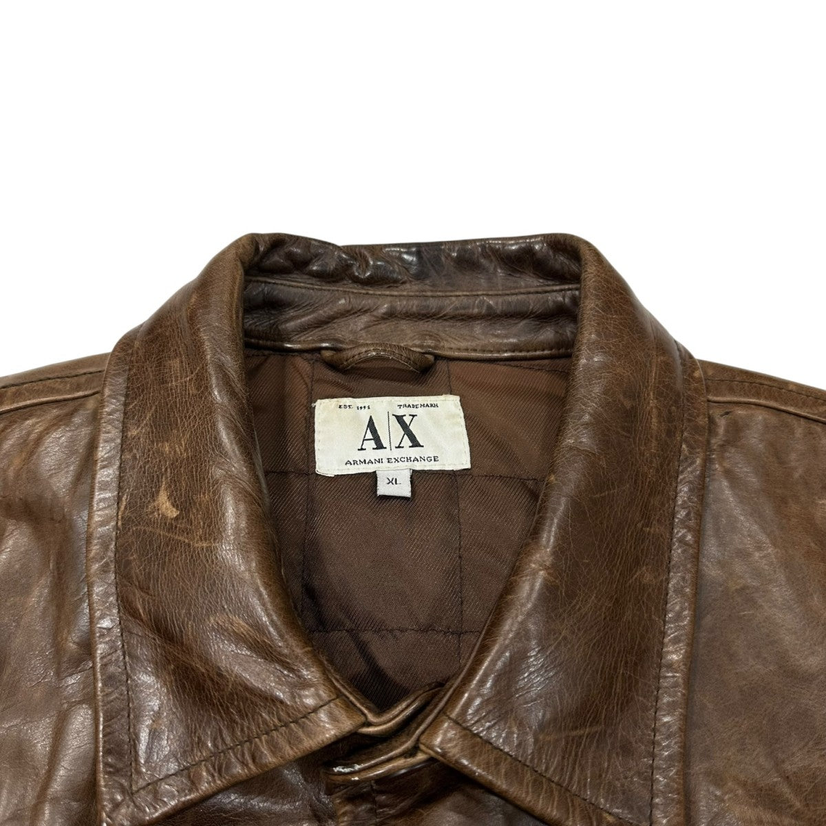 アルマーニエクスチェンジ ARMANI EXCHANGEラムレザー 羊革 ARMANI EXCHANGE レザージャケット ライダース 「A|X アルマーニ