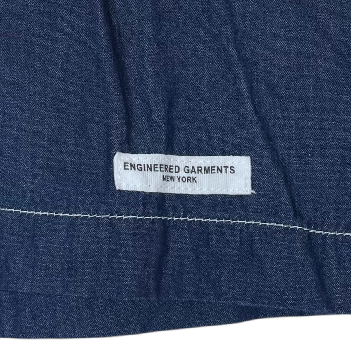 ENGINEERED GARMENTS デニムシャツ usa製 X3981 A16476 エンジニアードガーメンツ バンドカラーロングデニム
