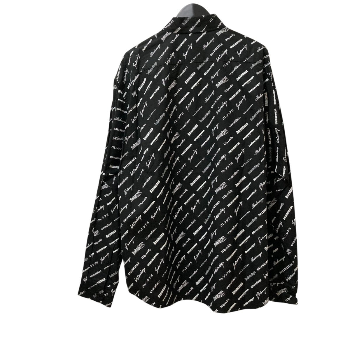 BALENCIAGA オールオーバー ロゴ シャツ ゴールド 総柄 半袖 BALENCIAGA オールオーバー ロゴ シャツ ゴールド 総柄 半袖