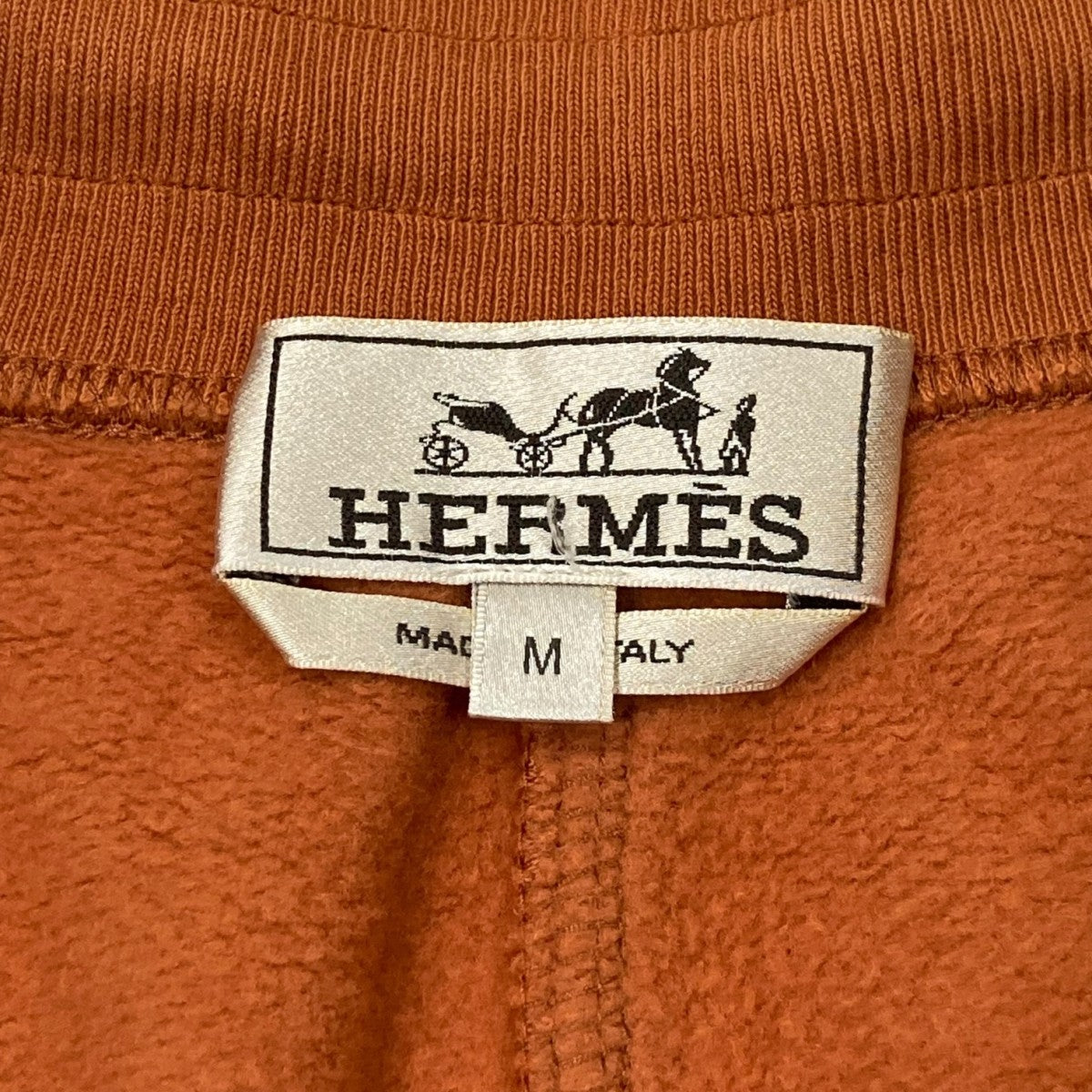 HERMES(エルメス) スウェットパンツ オレンジ×ホワイト サイズ M