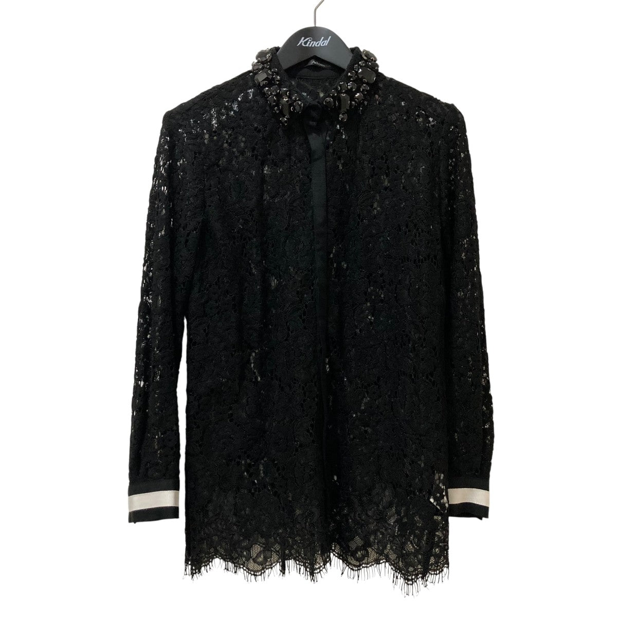 アドニシス Adonisis レースロングスリーブシャツ S19415 ブラック サイズ：F Adonisis(アドニシス) レースロングスリーブシャツS19415 S19415