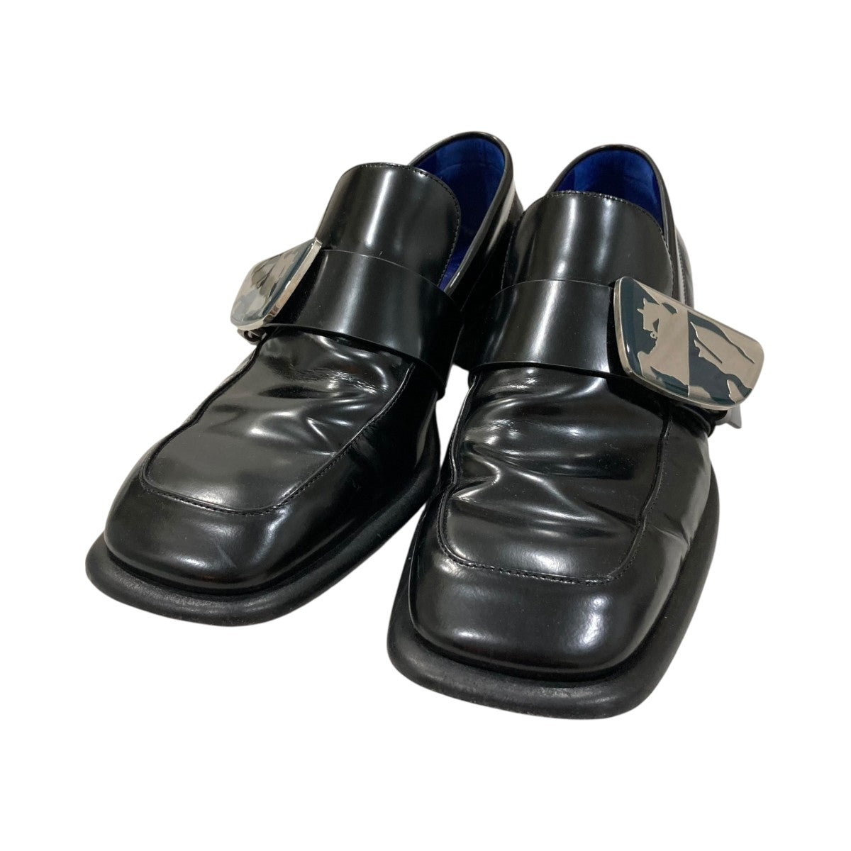 BURBERRY Equestrian Knight Shield Loafersスクエアトゥローファー4500727372 古着・中古-1枚目のアイテム画像
