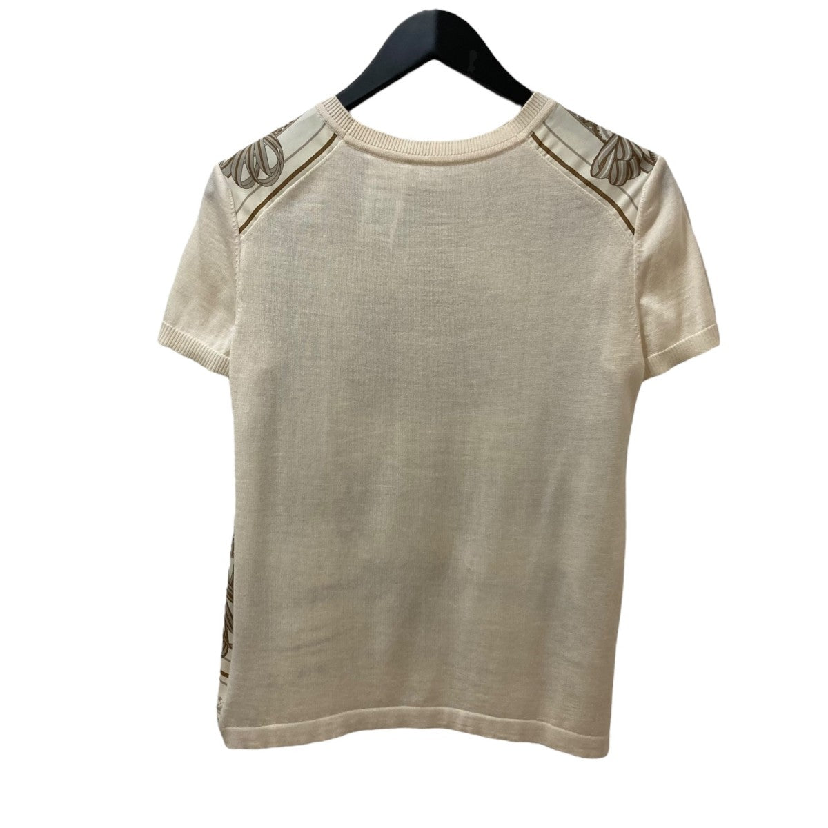 HERMES(エルメス) 馬の花飾りシルクカシミヤ半袖ニット07-7751 07-7751  