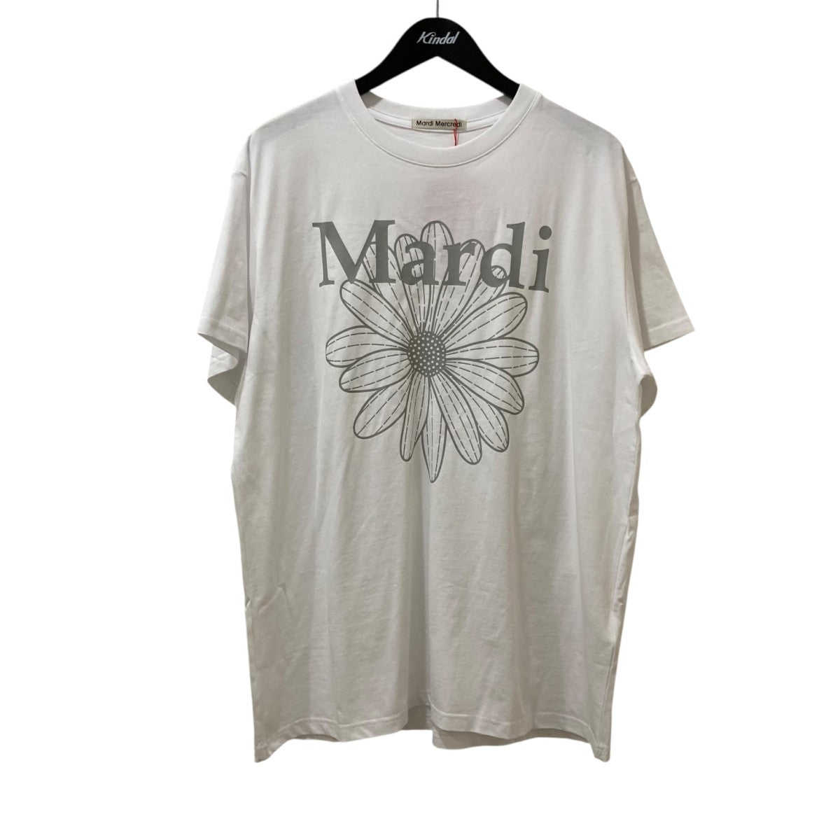 マルディ メクルディ MARDI MERCREDI ロゴプリント 半袖クルーネックカットソー ホワイト サイズ：フリーサイズ MARDI MERCREDI(マルディ メクルディ) ロゴプリント 半袖クルー