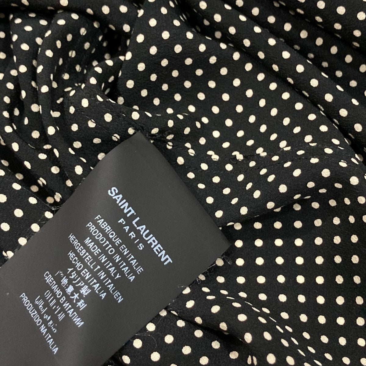 SAINT LAURENT ドット柄リボン付きブラウス Saint Laurent Paris(サンローランパリ) ドットリボンブラウス650235