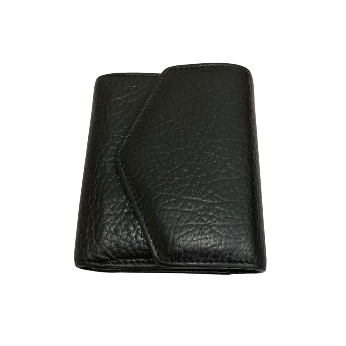 【中古】Maison Margiela メゾンマルジェラ 三つ折り財布 ブラック 中古・古着通販】Maison Margiela (メゾンマルジェラ) 3つ折り