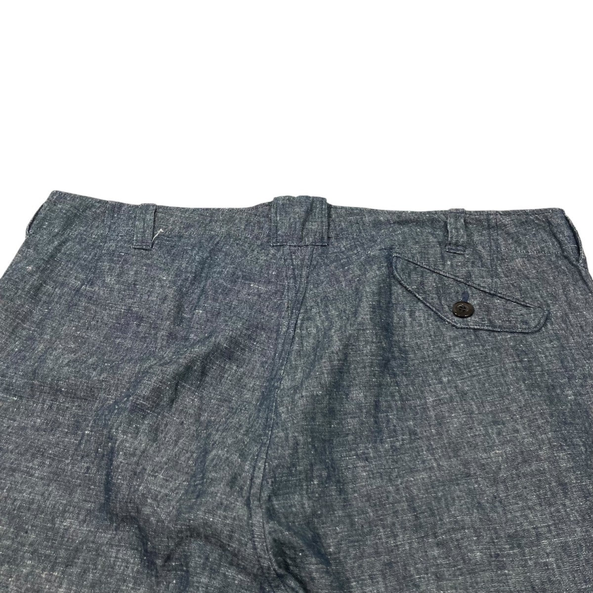 OUTIL CHASSINGNOLLES リネンパンツ サイズ2 Outil / Black Linen Herringbone ~Pantalon Chassingnolles