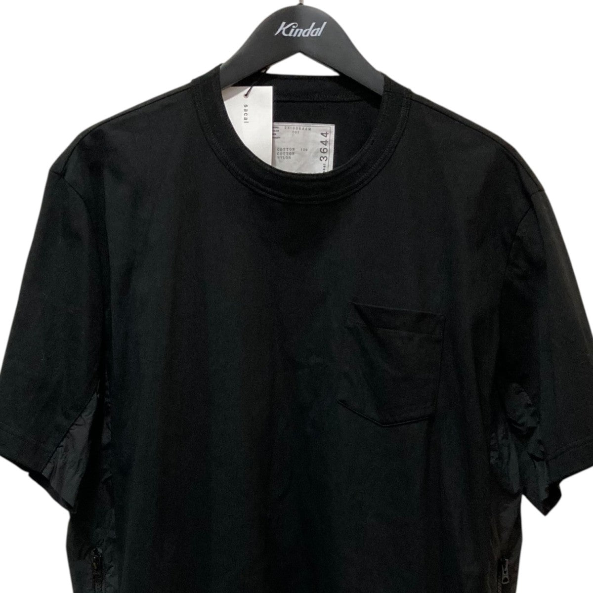 sacai 半袖スウェット　ブラック Sacai サカイ 22SS Cotton Twill Tshirt L Tシャツ 半袖