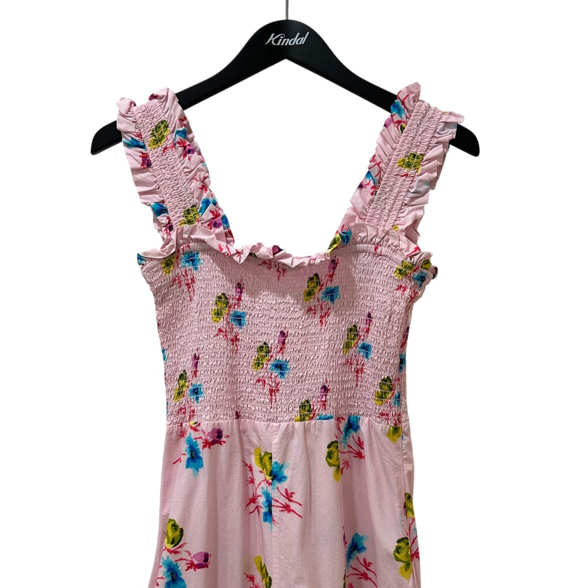 Ganni Printed Cotton Maxi Strap Dress花柄キャミソールフリルワンピースF7246 古着・中古-3枚目のアイテム画像