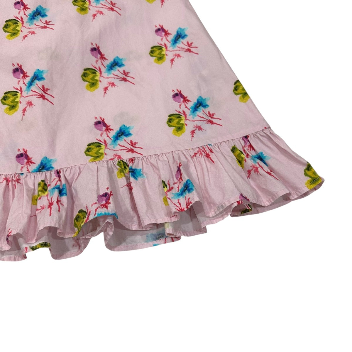 Ganni Printed Cotton Maxi Strap Dress花柄キャミソールフリルワンピースF7246 古着・中古-4枚目のアイテム画像