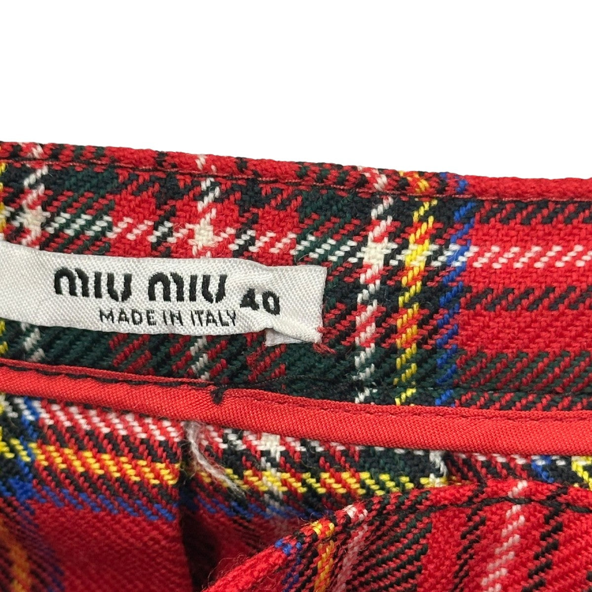 MIU MIU ダークレッド ミニスカート 40 MIU MIU ダークレッド ミニスカート 40