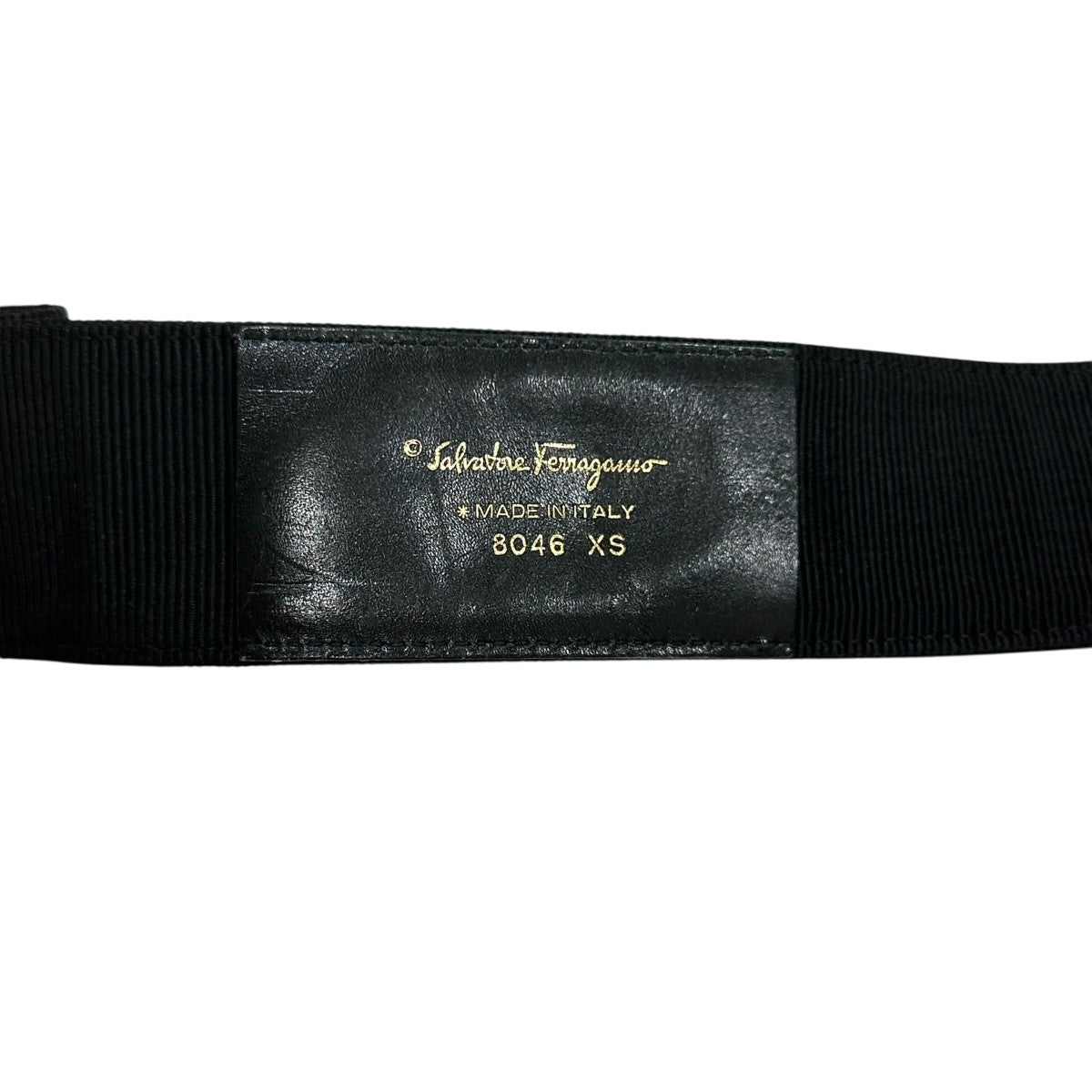 【極美品】フェラガモ　Salvatore Ferragamo 黒リボンベルト FERRAGAMO サルヴァトーレ フェラガモ ベルト レディース ヴァラ