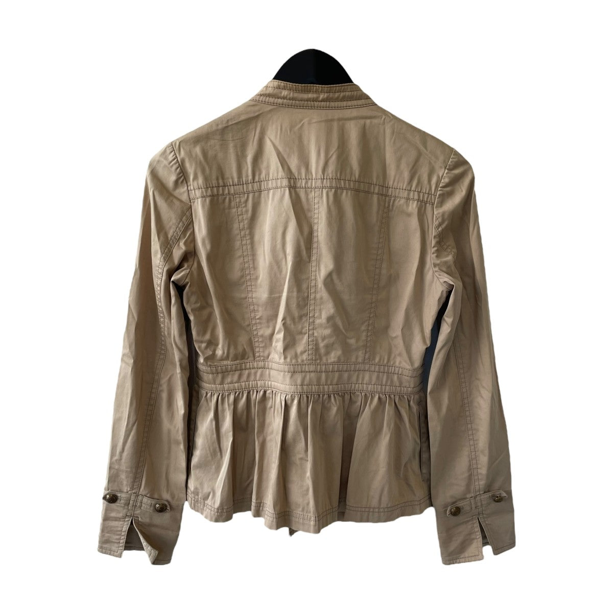 BURBERRY BLUE LABELバーバリー ノーカラージャケット ブラウン 中古・古着通販】BURBERRY BLUE LABEL (バーバリーブルー
