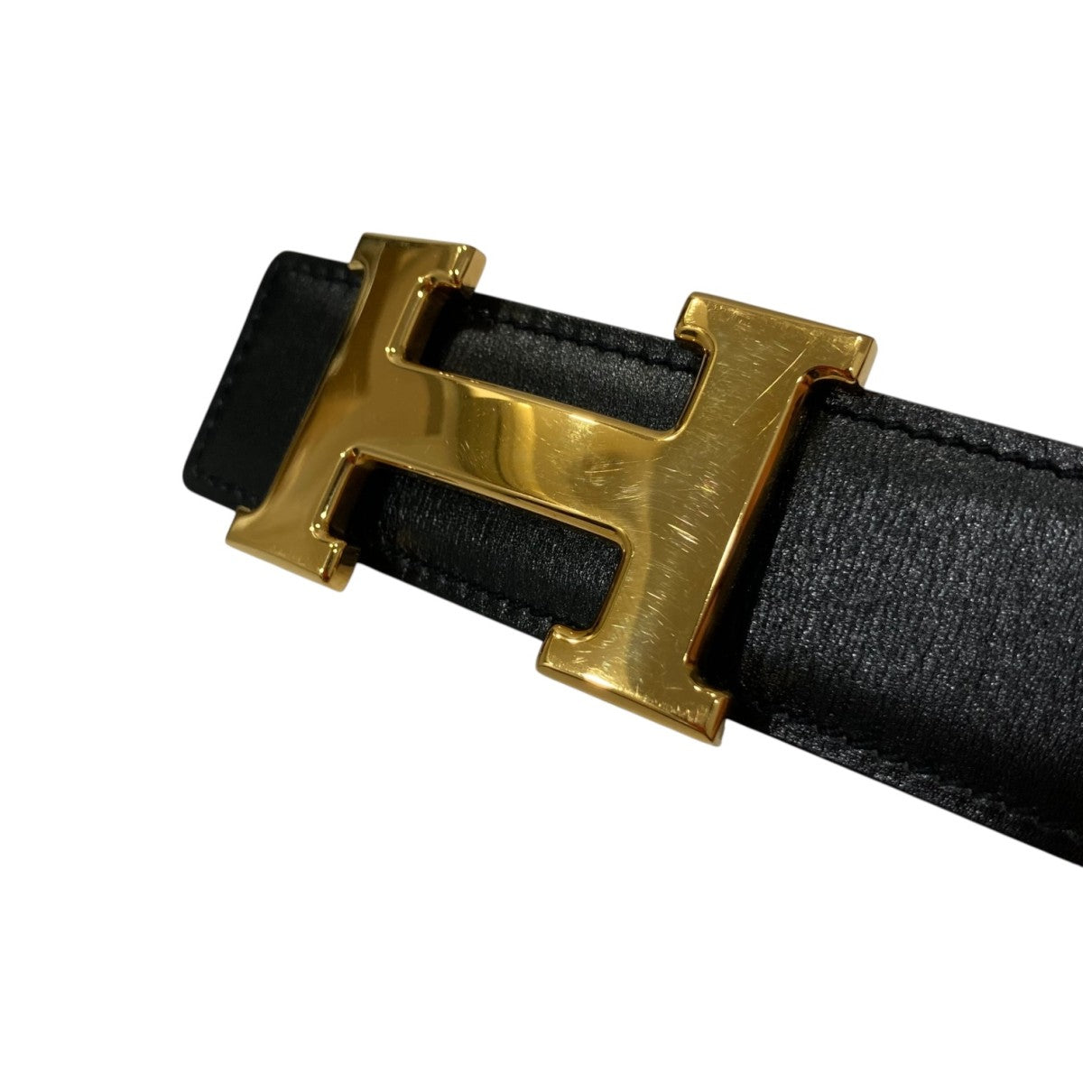 HERMES(エルメス) A□刻印 コンスタンスレザーベルト ブラック
